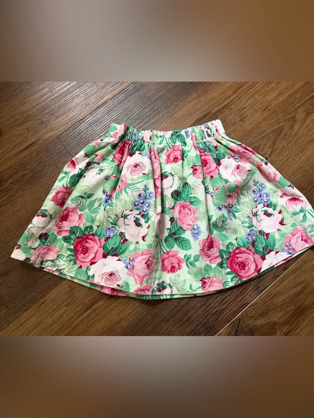 Girls vintage floral skirt